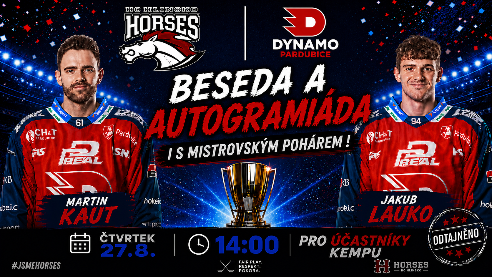 Autogramiáda na Kempu  Horses - přijede Martin Kaut a Jakub Lauko!!